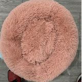 Herfst en winter pluche ronde huisdier nest warme pad kleine kennel  grootte: 50cm (roze)