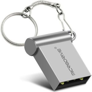 MicroDrive 32GB USB 2 0 metalen mini USB flash drives U disk (grijs)