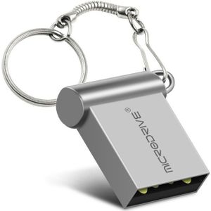MicroDrive 8GB USB 2 0 metalen mini USB flash drives U disk (grijs)