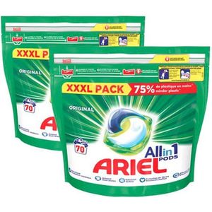 Ariel All-in-1 Pods - Original - 140 stuks / wasbeurten (2 x 70) - XXXL Pack