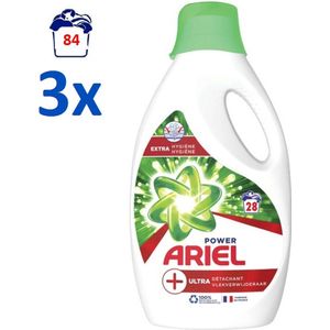 Ariel Vloeibaar Wasmiddel + Ultra Vlekverwijderaar - 3 x 28 Wasbeurten - Voordeelverpakking