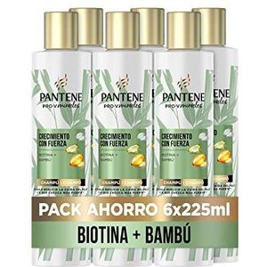 Pantene Pro-V Miracles Groeikracht Shampoo met bamboe en biotine, 6 x 225 ml