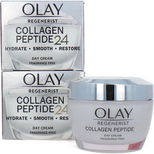 Olay Regenerist Collageen Peptide 24 dagen crème zonder geur, onthult sterke en stralende huid in 14 dagen