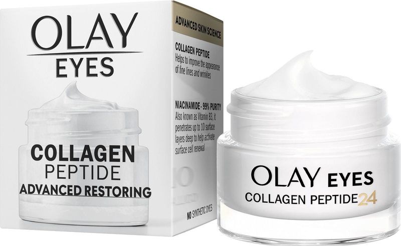 Olay Collagen Peptide Oogcrème - 99% Pure Niacinamide & Vit E - Verstevigt, Herstelt, Hydrateert - 15ml