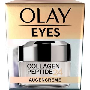 Olay Collageen Peptide24 Oogcrème met vitamine B3 en collageenpeptiden voor sterke en stralende huid, zonder parfum, oogverzorging voor vrouwen, 15 ml
