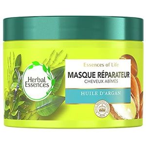 Herbal Essences Masker, conditioner, hydraterende en herstellende arganolie, plantaardige voedingsstoffen, voor droog en beschadigd haar, 450 ml pack