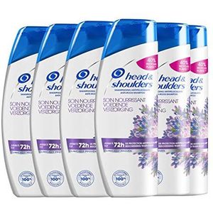 Head & Shoulders, voedende verzorging voor anti-roosshampoo, reinigt en verzorgt je haar en je paardenleer, 6 x 285 ml