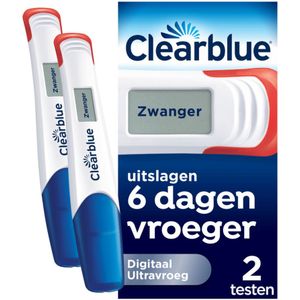 Clearblue Zwangerschapstest Digitaal Ultravroeg (6 dagen vroeger) - 2 testen