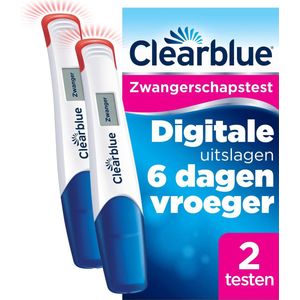 Clearblue Zwangerschapstest Digitaal Ultravroeg (6 dagen vroeger) - 2 testen