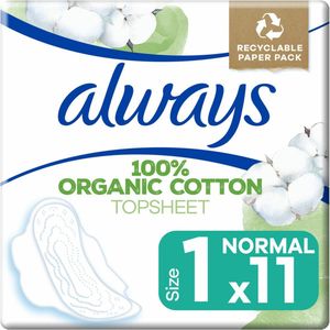 Always Maandverband Bio Cotton Protection Ultra Normal met Vleugels 11 stuks