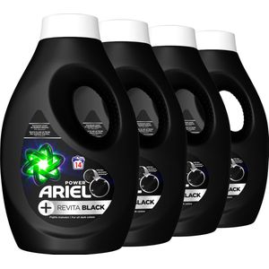 Ariel Vloeibaar Wasmiddel + Revitablack Zwart - 4x14 Wasbeurten - Voordeelverpakking