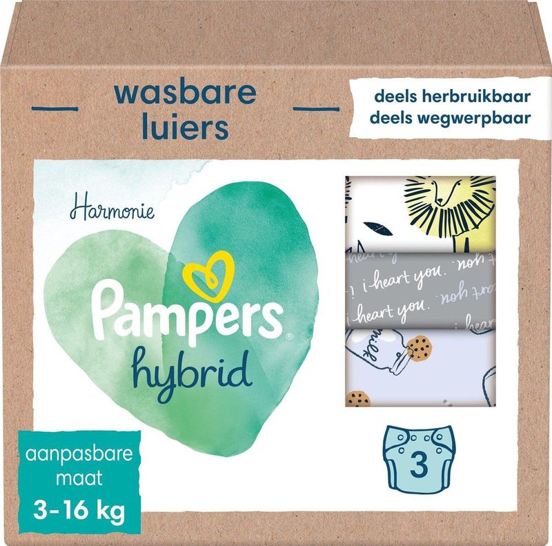 Pampers Harmonie Hybrid - Wasbare Luiers Voor Baby’s - 3 Wasbare Luiers