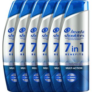 Head & Shoulders Multi Action Anti-roos shampoo, 7-in-1 voordelen, krachtige anti-roos formule, 6 x 225 ml