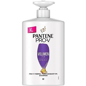 Pantene Pro-V Volume Pur Shampoo, voor direct volume, pompdispenser, volume shampoo, volume haar, zonder siliconen, shampoo voor dames, XXL shampoodispenser, 1 liter, 1000 ml