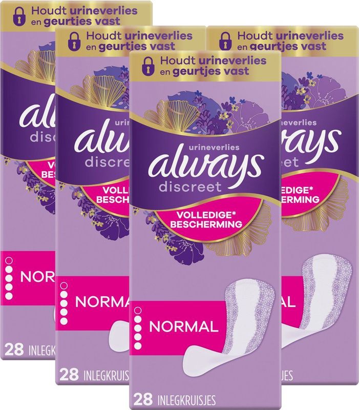 Always Discreet - Inlegkruisjes - Normal - Ultradun - Flexibele Kern