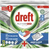 Dreft Platinum Plus All In One Vaatwastabletten Deep Clean 18 stuks