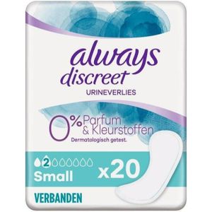 Always Discreet - Incontinentieverband - 0% Parfum - 20 Stuks