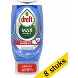 Dreft Max Power afwasmiddel Hygiene (8 flessen - 370 ml)