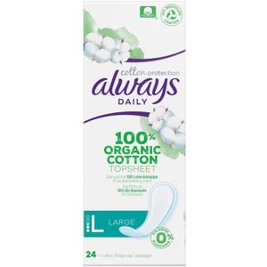 Always - Dailies Cotton Protection - Inlegkruisjes - Large - 24 stuks