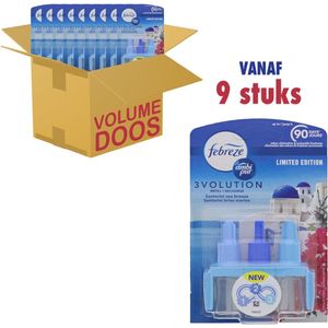 Febreze 3Volution Electric Navulling Luchtverfrisser Santorini Breeze (9 stuks)