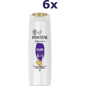 6x Pantene Shampoo - 3in1 Volume 225 ml