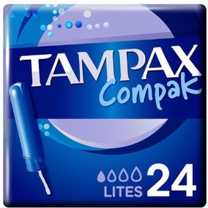 Tampons - Compak Lite - 24 Stuks - Voor Lichte Tot Matige Menstruatie