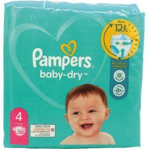 Pampers Baby-Dry Luiers Maat 4 Maxi (9-14 kg) - 30 stuks