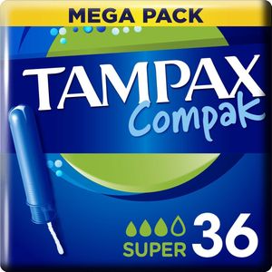 Tampax Compak Super Tampons - Met Inbrenghuls - 36 stuks