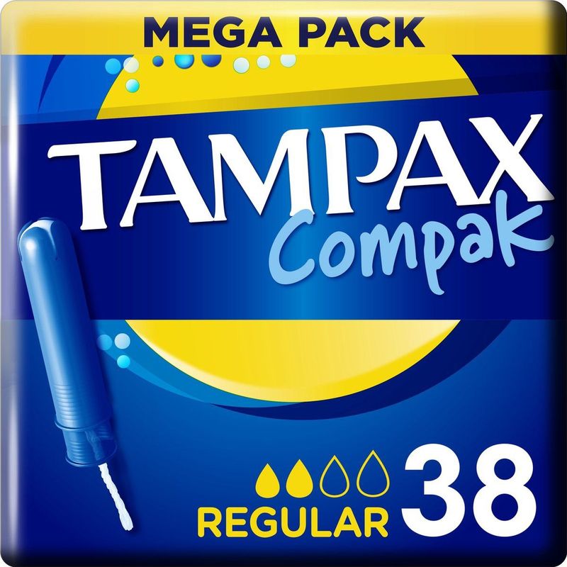 Tampax - Compak - Tampons - Compact - Zonder Parfum - 16 Stuks