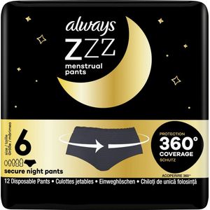 Always Zzz Wegwerp - Menstruatiebroekjes Voor ‘s Nachts - One Size - 12 stuks