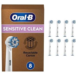 Oral-B Sensitive Clean Vervangende borstels voor elektrische tandenborstels, speciaal formaat voor brievenbus, 8 stuks