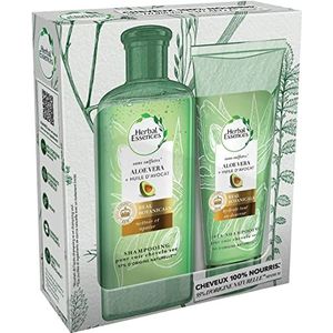 Herbal Essences Aloë vera en avocado-olieset met shampoo en na de shampoo