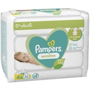 Pampers - Sensitive - Babydoekjes - 4 Verpakkingen - 208 Doekjes