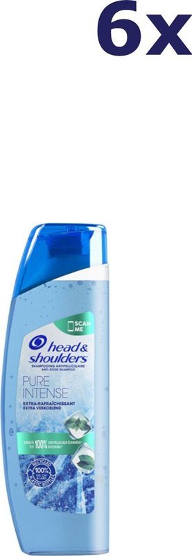 Head & Shoulders - Shampoo - 6x250ml - Pure Intense - Extra Verkoelend