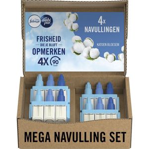 Ambi Pur 3Volution - Katoen Bloesem - Elektrische Luchtverfrisser - Navulling 4 stuks