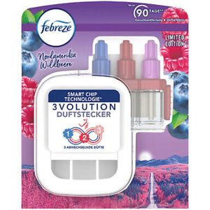 Febreze 3Volution Luchtverfrisser Fragrance Plug Starter Kit Noord-Amerika Wilde Bessen 20 ml Apparaat met Navulling