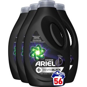 Ariel vloeibaar wasmiddel +Revita Black 700ml (4 flessen - 56 wasbeurten)