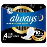 Always - Ultra Secure Nachtmaat 4 - Maandverband - 8 stuks