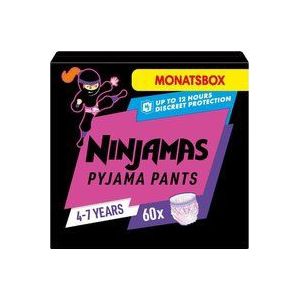 Ninjamas Pyjama Pants - 7 Jaar (17kg-30kg) - 60 Pyjamabroekjes - Nachtluiers