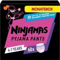 Ninjamas Pyjama Pants - 7 Jaar (17kg-30kg) - 60 Pyjamabroekjes - Nachtluiers
