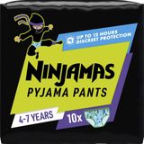 Ninjamas Pyjama Pants Jongen, 10 Pyjamabroekjes, 4-7 Jaar, 17-30kg, De Hele Nacht Lang Bescherming Tegen Lekken
