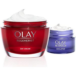 Olay Regenerist Niacinamide gezichtscrème voor dag, 50 ml, inclusief gratis retinol nachtmoisturizer, 15 ml, huidverzorgingscadeaus voor vrouwen