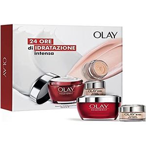 Olay/Olaz Regenerist cadeauset voor de dagelijkse routine: Olay Regenerist gezichtscrème anti-rimpel (50 ml) + Olay Ultimate Eye Cream (15 ml), geschenkidee voor dames