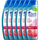 Head & Shoulders Pure Intense - Milde Reiniging - Anti-roos Shampoo - Voordeelverpakking 6 x 250ml