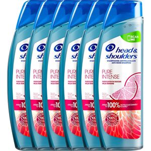 Head & Shoulders Pure Intense - Milde Reiniging - Anti-roos Shampoo - Voordeelverpakking 6 x 250ml