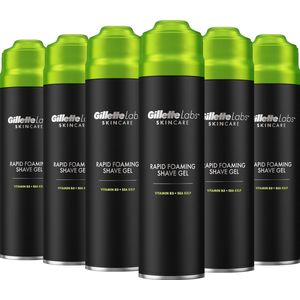 GilletteLabs Snel Schuimende scheergel - 6 x 198 ml - voordeelverpakking