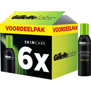 GilletteLabs Snel Afspoelbare Lichtgewicht Scheerschuim - Voor Mannen - Voordeelverpakking 6 x 240ml