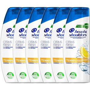 Head & Shoulders Citrus Fresh - Anti-roos Shampoo - Tot 100% Roosvrij - Voordeelverpakking 6 x 285 ml