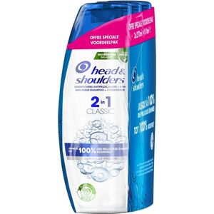 Head & Shoulders 2-in-1 anti-roos shampoo en klassieke verzorging, tot 100% van de roos, klinisch bewezen, dermatologisch getest, 3 x 270 ml