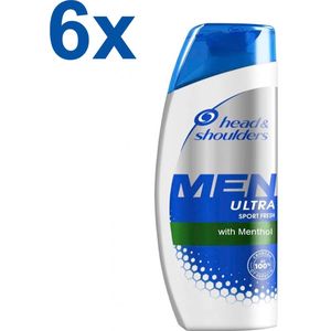Head & Shoulders - MEN Ultra - Anti-Roos Shampoo - Menthol - 6x 360ml - Voordeelverpakking